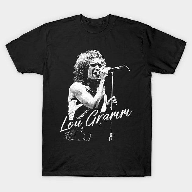 Lou Gramm // Retro Fan Art Design T-Shirt by DankFutura